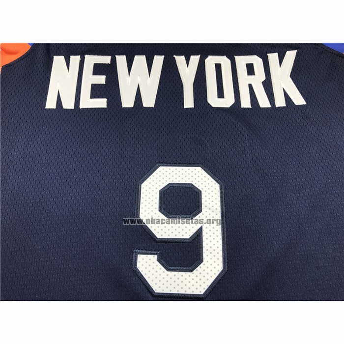Camiseta New York Knicks RJ Barrett NO 9 Ciudad Edition 2019-20 Azul